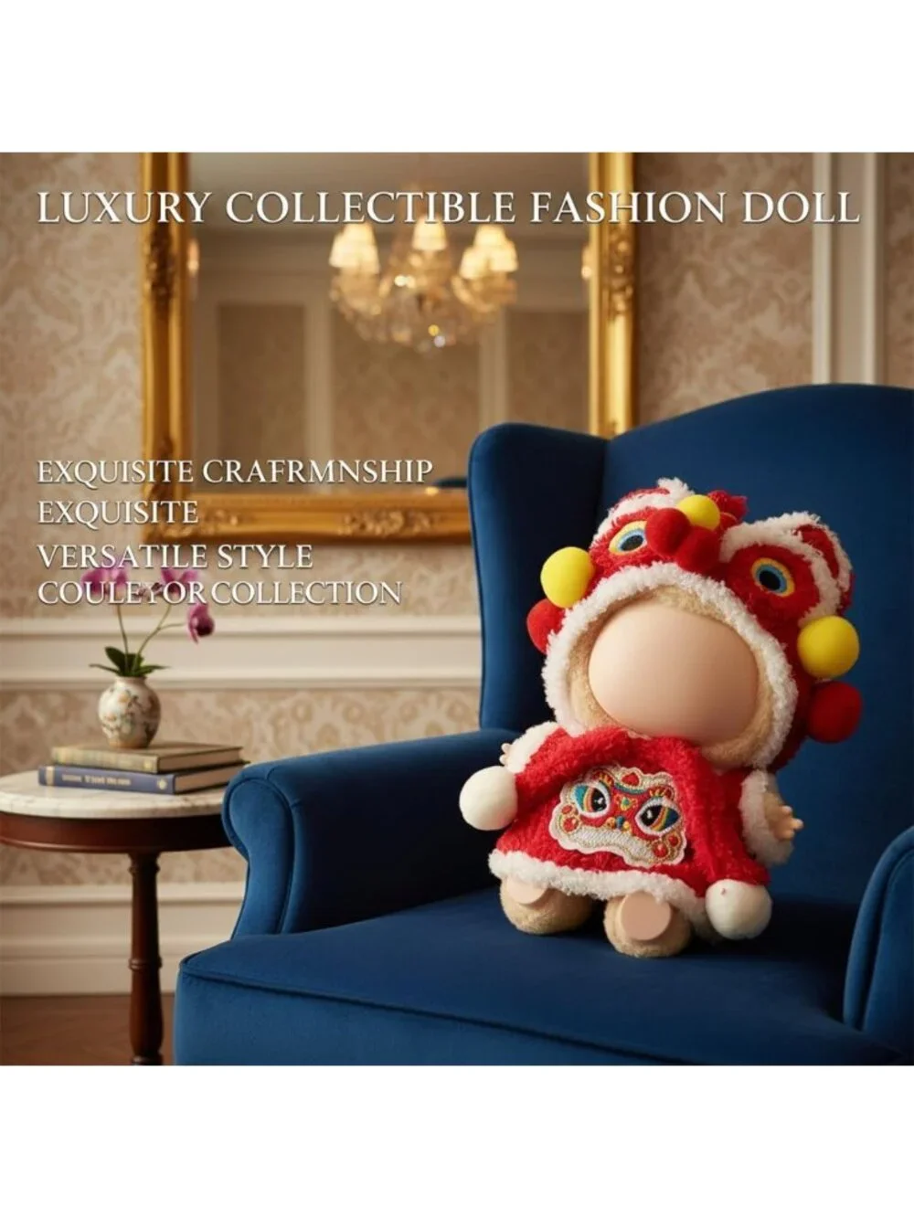 Festive 3-Pack Doll Clothes Set for 15-17cm Figures | Lion Dance Costume Outfit